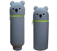 Guyode Kawaii Estuche Escolar de Silicona Blanda 2 en 1, Estuche de Silicona Suave para la Escuela Cremallera, Dulces Coala Portalápices de Mesa, para Lápices de Colores Rotuladores (E)