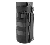 Guyode Molle Botella de Agua Deportiva Portabotellas Portátil Soportes Tácticos para Botellas con Cordón Superior y Malla Inferior, Portabotellas de Agua Molle para Senderismo Caza Camping (Negro)