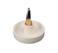 Guyode Quemador de Incienso para Palo Santo, Porta Incienso de Cerámica, Soporte Incienso de Madera ahumada, Meditación Yoga Quemadores de Madera Soporte con cenicero Moderno (Blanco)
