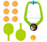 Guyode Set de Entrenamiento de Tenis de Mesa, Juego de Ping Pong con Puerta, Equipo de Entrenamiento de Ping Pong Ajustable, Juego de Entrenamiento de Tenis de Mesa para Colgar en Interiores