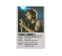GUYREWGRUG Póster de Chris Cornell para decoración de habitación, dormitorio, lienzo de 30 x 45 cm, estilo sin marco