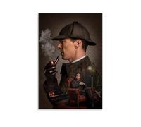 GUYREWGRUG Póster de Sherlock Holmes para decoración de habitación, dormitorio, lienzo, 50 x 75 cm, estilo sin marco