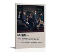 GUYREWGRUG Póster de Sherlock Holmes para decoración de habitación, dormitorio, lienzo, arte de pared, 50 x 75 cm, estilo marco