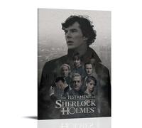 GUYREWGRUG Póster de Sherlock Holmes para decoración de habitación, dormitorio, lienzo decorativo para pared, 20 x 30 cm, estilo marco