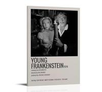 GUYREWGRUG Póster de Young Frankenstein para decoración de habitación, dormitorio, lienzo, arte de pared, 50 x 75 cm, estilo marco
