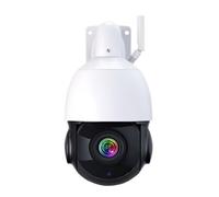 GUYSGNX cámaras de Seguridad, Cámara De Videovigilancia WiFi 4K 8 MP con Zoom 50x Y Detección Humana por IA, IP PTZ For Exteriores, Visión Nocturna A Color 60 M(8MP CAM with PoE)