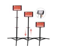 GUYSGNX Lámpara de curado de pintura, 1000W Infrared Paint Lamp With Stand Shortwave Heater Baking Light Liftable Car Body Drying Auto Parts Repair Tool Para reparación de carrocerías