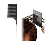 GUYTRM 1 cepillo for peinar el cabello, peine puntiagudo for resaltar, peines profesionales for teñir el cabello, cepillo for el cuidado del cabello Y0607 lingli(R-5103-Black)