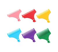 GUYTRM 1 juego de protectores for cortadora de cabello T9, peines guía, guías de corte, accesorios for herramientas de peinado de 1 mm, 2 mm, 3 mm, 4 mm, 6 mm y 9 mm lingli(6Pcs-colors)