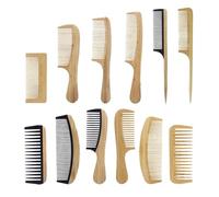 GUYTRM 1 peine de bambú y madera Natural, cabello liso, masaje antiestático for el cuero cabelludo, peine de bambú y madera, peine for peinado lingli(NanZhuS-BO.1)