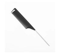 GUYTRM 1 Uds 220x28x4mm negro Pin de Metal de dientes finos estilo de cabello antiestático peine de cola de rata peluqueros Herramienta de Peinado for la belleza lingli