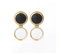 GUYTRM 2 uds Mini espejo de bolsillo peine plegable for niñas y mujeres portátil de bolsillo redondo pequeño cepillo de pelo de masaje de viaje con accesorios de espejo lingli(2pcs Gold)
