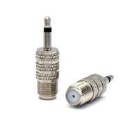 GUYTRM Adaptador coaxial RF (1-5 Conectores Hembra F a Conector Macho Mono de 3,5 mm y 1/8"), Conectores RF, Conector de Antena FM lingli(1PCS)