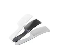 GUYTRM Afeitadora curva, cortadora de pelo, peine de corte for peluquero, peine superior plano, peine de corte de salón antiestático, cepillo de peluquería lingli(Bianco)
