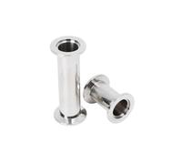 GUYTRM Brida de acero inoxidable 304 for tubería recta de vacío KF16, KF25, KF40 y KF50, accesorio de conexión rápida, accesorios de tubería recta de 40 a 200 mm de longitud lingli(KF40,70MM)