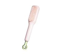 GUYTRM Cepillo de pelo antiestático autolimpiante, cepillo de masaje, peine con cojín de aire giratorio retráctil, Airbag de seguridad, cepillo for el cuidado del masaje del cuero cabelludo lingli(Ros