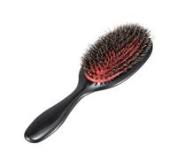 GUYTRM Cepillo de pelo ovalado, cerdas de jabalí y peine de nailon, Mini mango de ABS, cepillo antiestático, cepillo for el cuero cabelludo, herramienta de estilismo de salón lingli(B 01)