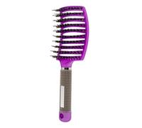 GUYTRM Cepillo for el cabello, peine for el cabello, cepillo for desenredar, cerdas y nailon, peine for masaje húmedo for mujeres, herramientas de estilismo de salón de peluquería rizada lingli(F)