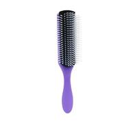 GUYTRM Cepillo for pelo rizado desenredante de 9 filas, cepillo desenredante antiestático, masajeador de cuero cabelludo, peine de pelo liso húmedo for mujeres y hombres, salón de casa lingli(Purple)