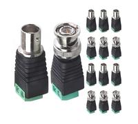 GUYTRM Conectores BNC Q9 Macho y Hembra con Rosca, Adaptador de Terminal for cámara de vigilancia, UTP, Audio y vídeo, CCTV, 5/20/100 Unidades lingli(BNC Male,100PCS)