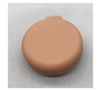 GUYTRM Espejo de maquillaje plegable portátil, 1 unidad, con peine de masaje con cojín de aire, multifuncional y conveniente for viajes y uso al aire libre lingli(Coffee Brown)