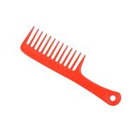 GUYTRM Peine de dientes anchos de 1 pieza, peine de peluquería de plástico, herramienta de peinado for desenredar el cabello lingli(Red)