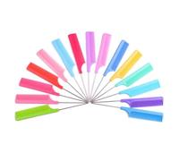 GUYTRM Peine de pelo profesional con cola puntiaguda, cepillo antiestático for tinte de cabello, peine de aguja de acero for peluquero, accesorios de peluquería, 1 ud. lingli(B-random color)