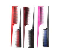 GUYTRM Peine de plástico portátil for el pelo, cepillo for el pelo de 2 hileras de dientes, cepillo for desenredar, peine de cola de rata, peines de peluquería, 1 ud. lingli(1pcs color D2)