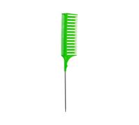 GUYTRM Peine for teñir el cabello con punta de cola, partición de cabello de doble cara, peine for resaltar, cepillo for el cabello de peluquería, accesorios de corte de salón lingli(Steel needle gree