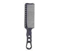 GUYTRM Peine plano de resina for barberos, peine de corte for hombres, cortadora de pelo, peluquería, peines de salón maestro de dientes lingli(Black L)