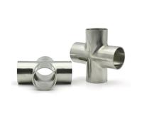 GUYTRM Tubería de acero inoxidable SS304 de grado sanitario con diámetro exterior de 19/25/38/51/102 mm, soldadura a tope, derivación de 4 vías, for cerveza casera y licor. lingli(PIPE OD 57MM_1 PCS)