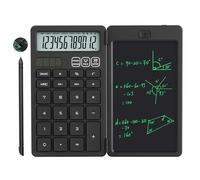 GUYUCOM Calculadora con Tableta de Escritura, Calculadora Básica Portátil para Estudiantes de Primaria y Secundaria, Negro