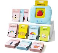 GUYUCOM Juguete Educativo para niños a Partir de 1, 2, 3, 4, 5, 6 años, 112 Hojas, Tarjetas de Aprendizaje de 224 Palabras audibles, Regalo Preescolar para niñas y niños (Azul)