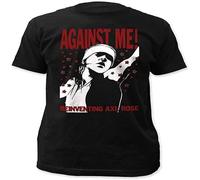 GUYUNTI Against Me! Reinventing Axl Rose Fitted Black Men's Cotton Shirt T-Shirt Black XXL