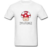 GUYUNTI Att97 Mookuy Men's I'm A Fungi Fun Guy Mushroom T Shirt T-Shirt White S