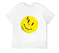 GUYUNTI Bloody Button T-Shirt Watchmen Heroes Comedian Comic TV Smile The Logo Symbol T-Shirt Whites