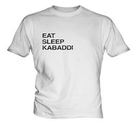 GUYUNTI Eat Sleep Kabaddi Mens White T Shirt Top T-Shirt White 3XL
