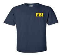 GUYUNTI FBI Federal Bureau of Investigation Front & Back Men's T Shirt Navy XXL