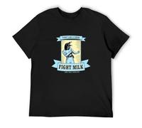GUYUNTI Fight Milk Shirt Fight Like A Crow Men's Black L