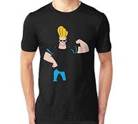 GUYUNTI Johnny Bravo Tshirt Retro Cartoon Vintage Gift S-5Xl T-Shirt Black S