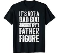 GUYUNTI Mens It's Not A Dad BOD It's A Father Figure T-Shirt Funny Graphics T-Shirt Funny Graphics Vintage Men Gift Black XXL