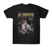 GUYUNTI Re Animator T Shirt Fantasy Horror 1970'S Film Movie Men's Black L