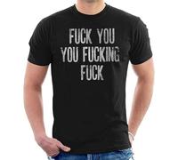GUYUNTI Shameless Inspired Fuck You You Fucking Fuck Men's T-Shirt Black 3XL