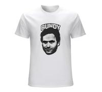 GUYUNTI Short Sleeve Ted Bundy Tshirt Casual Cotton Tees T-Shirt WhiteXL