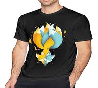 GUYUNTI Tails of Fire and Ice Men's Short Sleeve t-Shirt Sports T-Shirt T-Shirt Black M