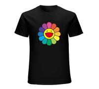 GUYUNTI Takashi Murakami Flower T Shirt Men's Black L
