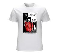 GUYUNTI ThomLarryCA The Pretenders Band Poets Music Hall Leisure Cotton T Shirts for Men T-Shirt Whites
