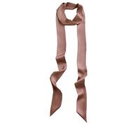 GUZOSJO Pañuelo largo de color sólido bufanda flaca pura corbata bolso envoltura mango satén cinturón, B_malva pálido