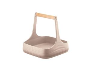 Guzzini All Together Organizador de Mesa, 100% de plástico Reciclado, Gris Pardo, 22x22xh22,5 cm