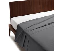 GUZZINI Classic - Sábanas 160x280 Algodón 100% Percalle Certificado OekoTex Fresco y Transpirable, Sábana Plana para Cama Individual, Ropa de Cama Suave y Duradera, Juego de Sábanas, 1 Pieza